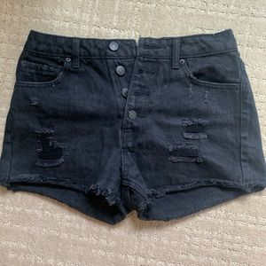 Black high waisted shorts